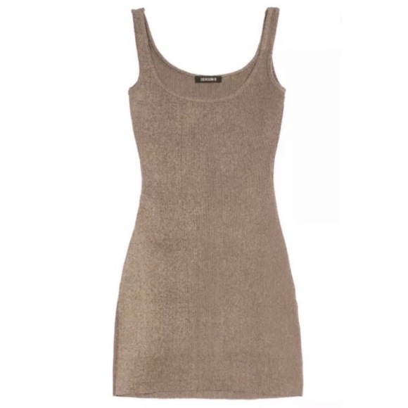 Yeezy Dresses & Skirts - YEEZY SEASON 6 AKIRA Knit Tank Dress Bodycon Brown